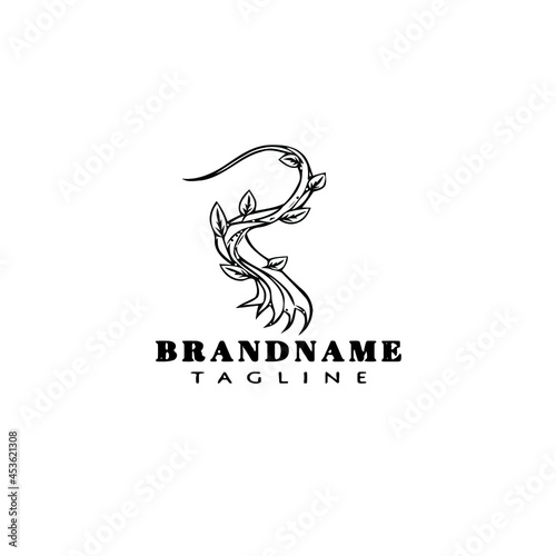 beanstalk logo cartoon icon design isolated black vector illustration