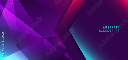 Abstract modern blue, pink, purple low polygon gradient geometric background and texture
