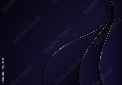 Abstract gold wave line on ...