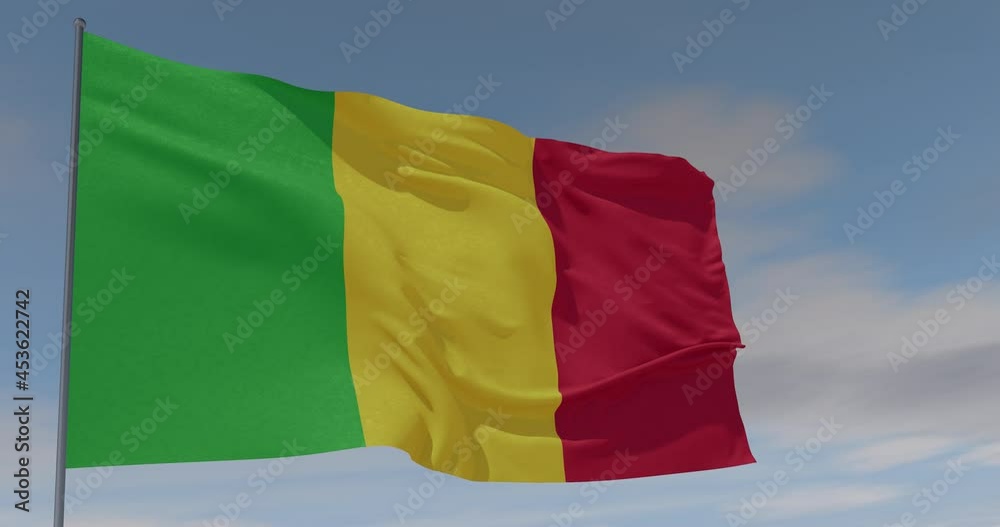 flag Mali patriotism national freedom, seamless loop, alpha channel flag Mali patriotism national freedom, seamless loop, alpha channel
