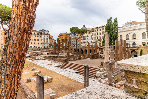 The view of the Curia of Pompey in Rome,the place of Julius Caser assassination photo