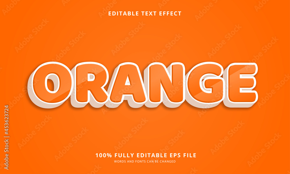 orange text style - Editable text effect orange text style - Editable text effect