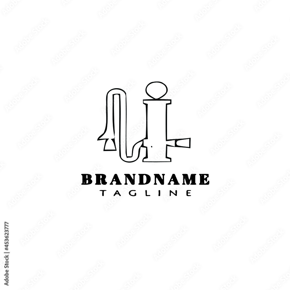 beer pump cartoon logo icon design template black concept vector illustration beer pump cartoon logo icon design template black concept vector illustration