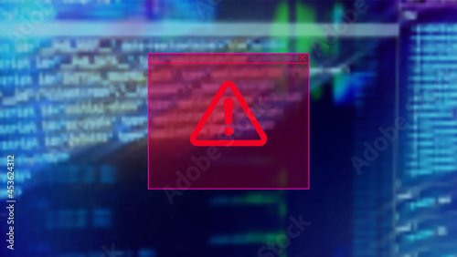 Futuristic Digital Technology Vector Background. Cyber Attack, Ransomware, Malware, Scareware