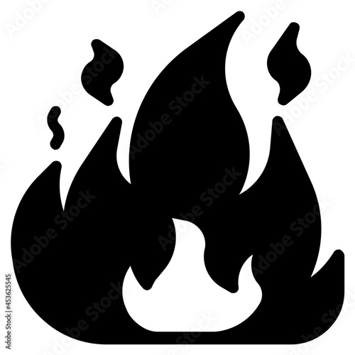 fire glyph icon