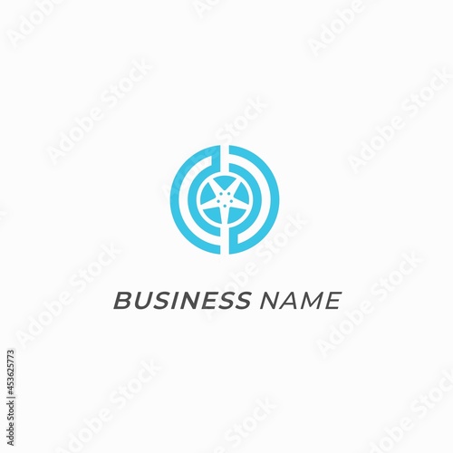 logo creative letter c and wheel