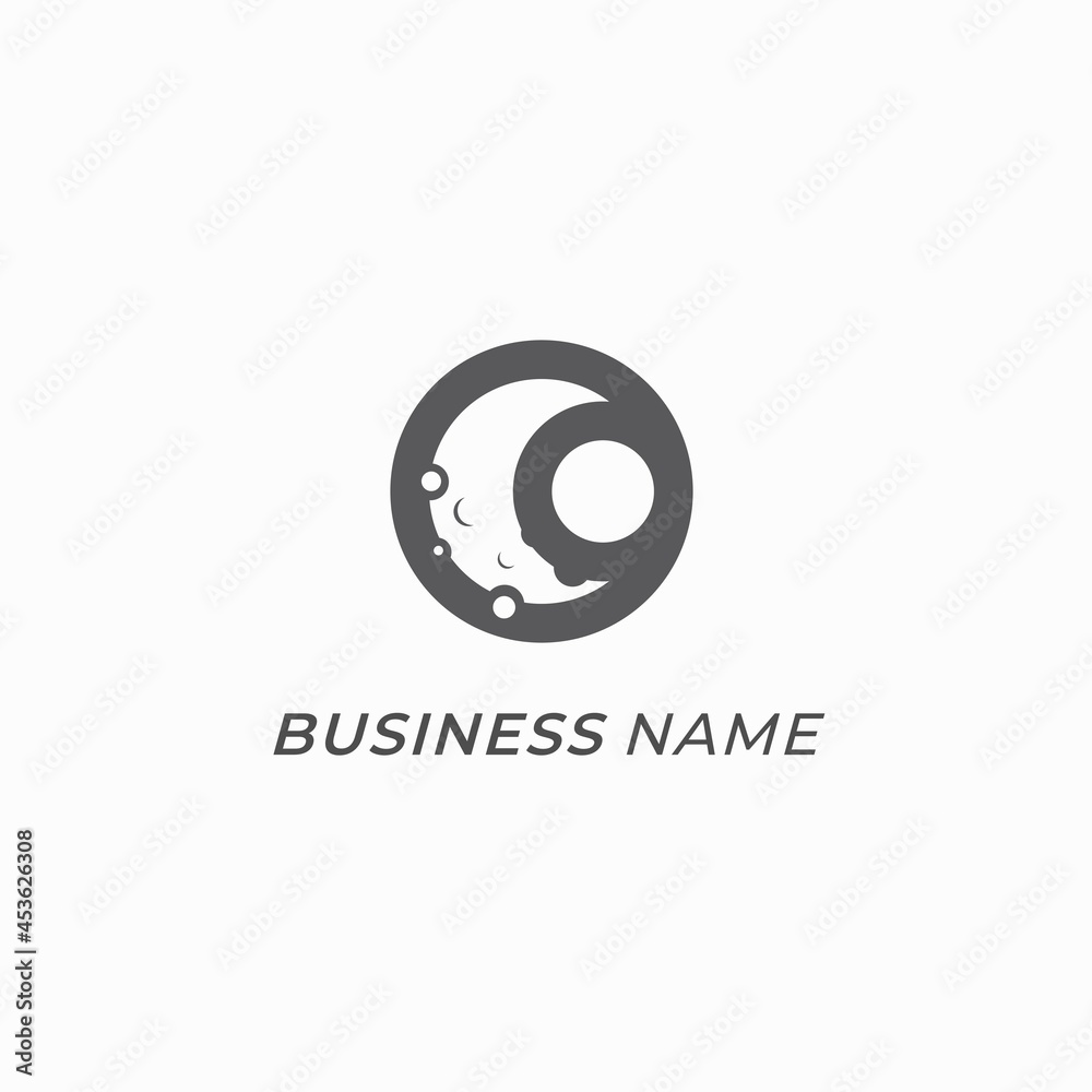 logo creative moon and planet logo creative moon and planet