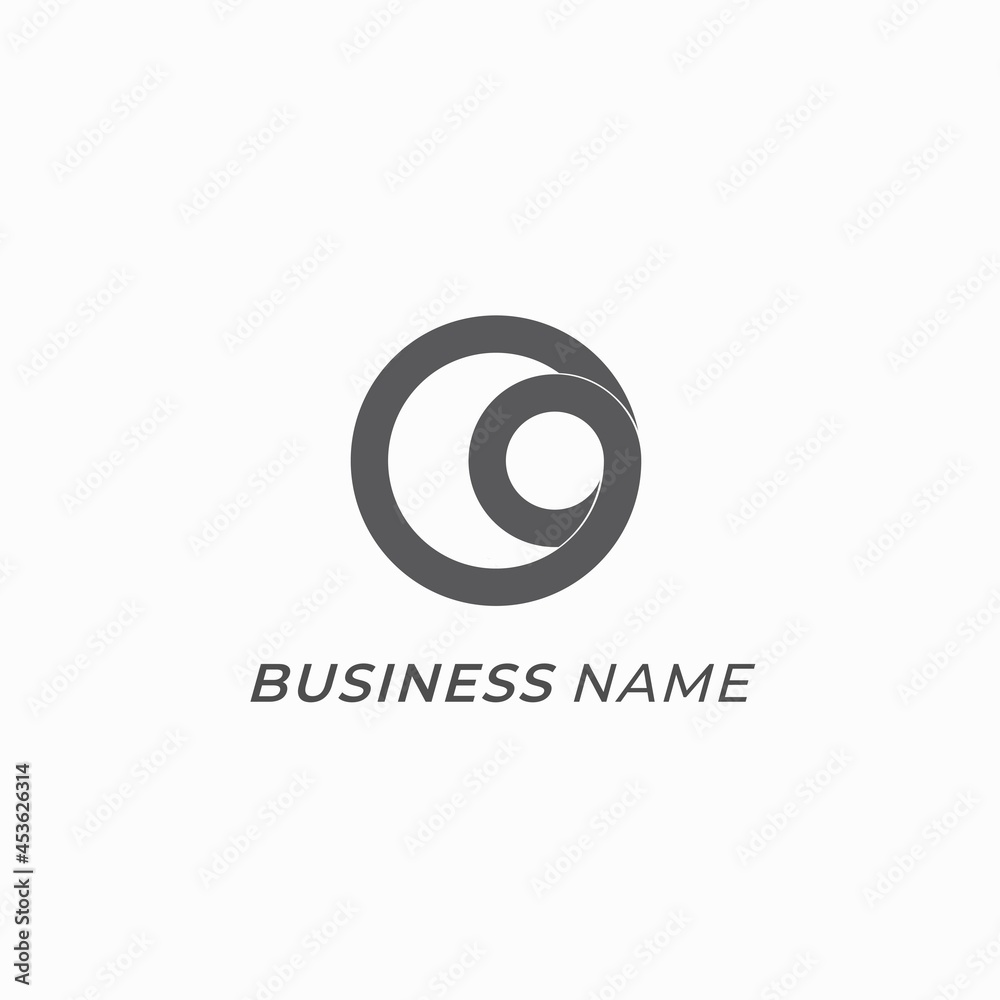 logo creative double circle bold