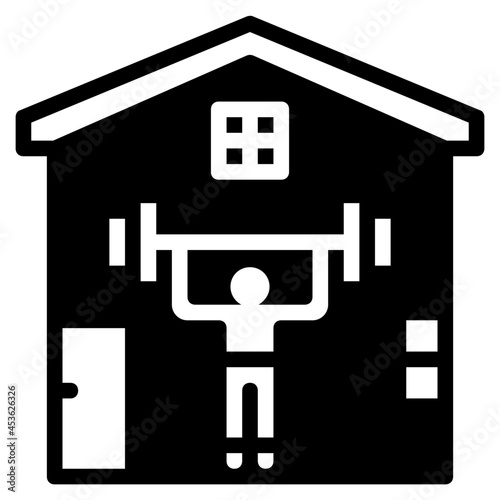 workout home glyph icon