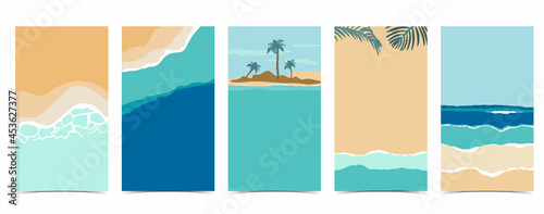 beach background for social media with sky,sand,sun