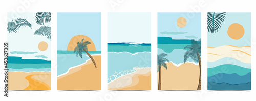 beach background for social media with sky,sand,sun