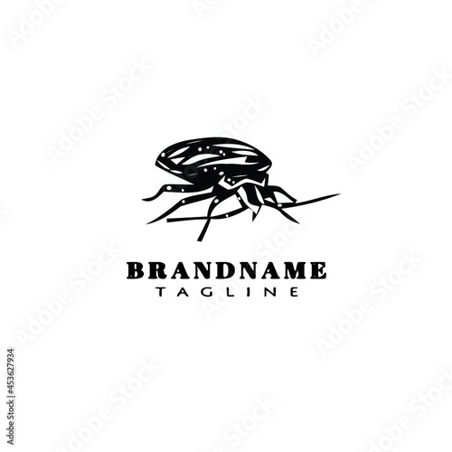 cockroach cartoon logo icon design template black isolated vector cute