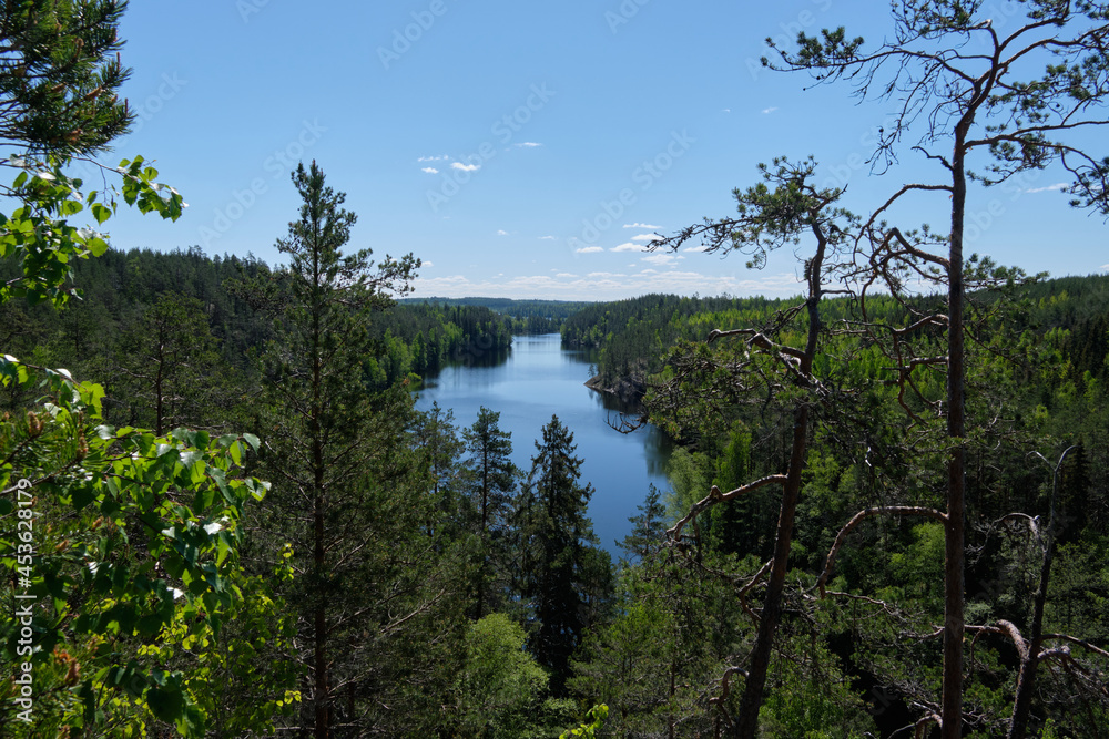 Scenic view on Orrainpolku trail, Savitaipale, Finland