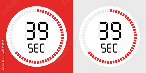 39 second timer clock vector illustration photo