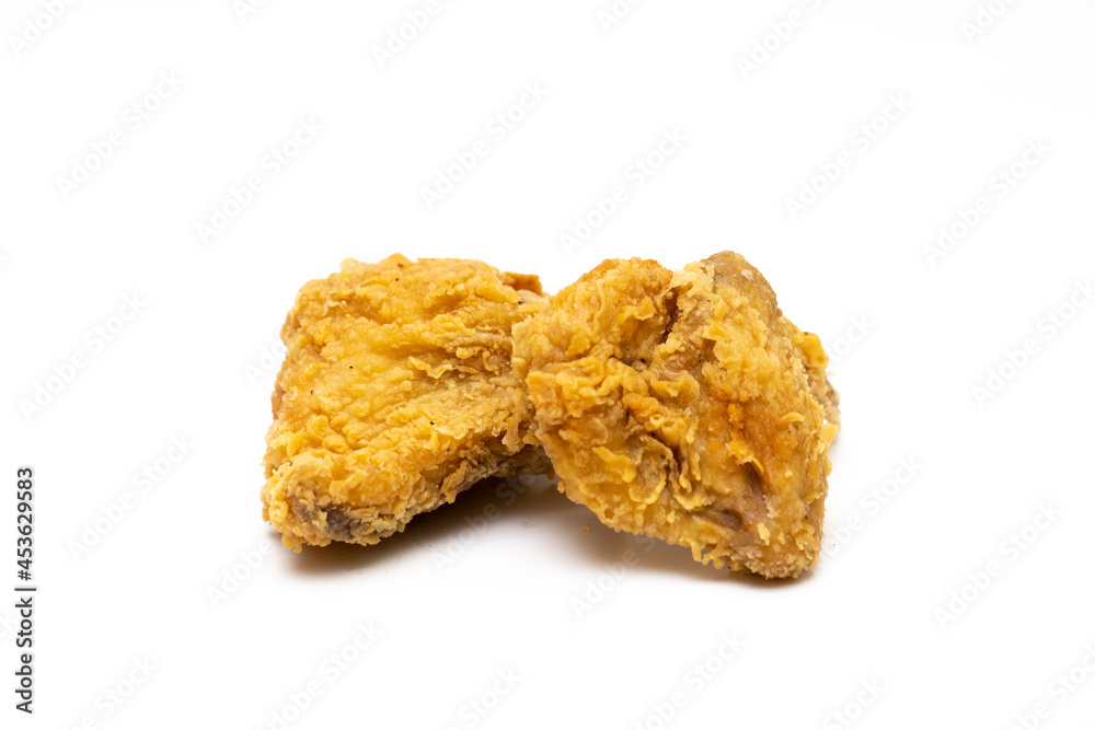 Fried chicken isolated on white background. Fried chicken isolated on white background.