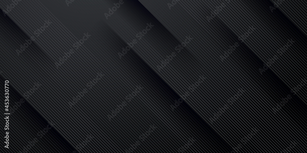 Dark black neutral abstract background for presentation design. Simple black abstract banner background