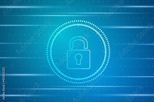 Cyber security technology concept , Shield With Keyhole icon , personal data , vector illustration	
