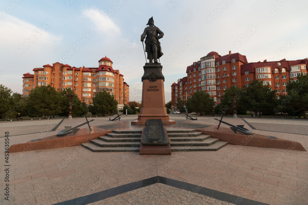 embankment in Astrakhan of Peter the Great
