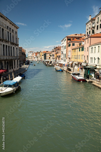 Venice - View on water canal and tipical houses architecture