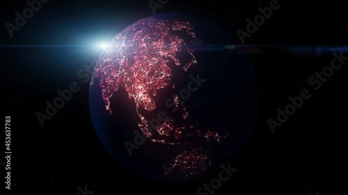 Dangerous red earth planet cyberspace.