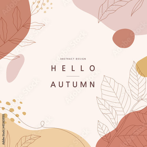 Autumn shopping event illustration. Banner. Frame.
