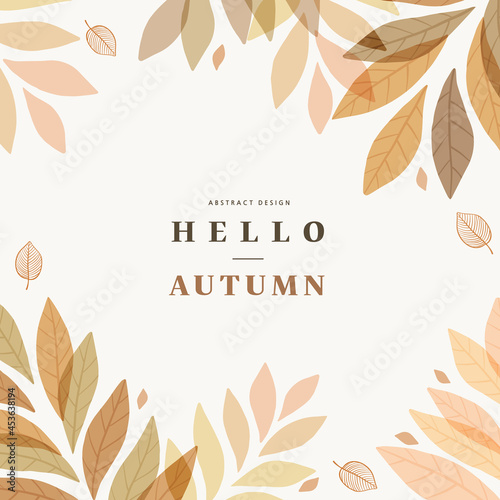 Autumn shopping event illustration. Banner. Frame.
