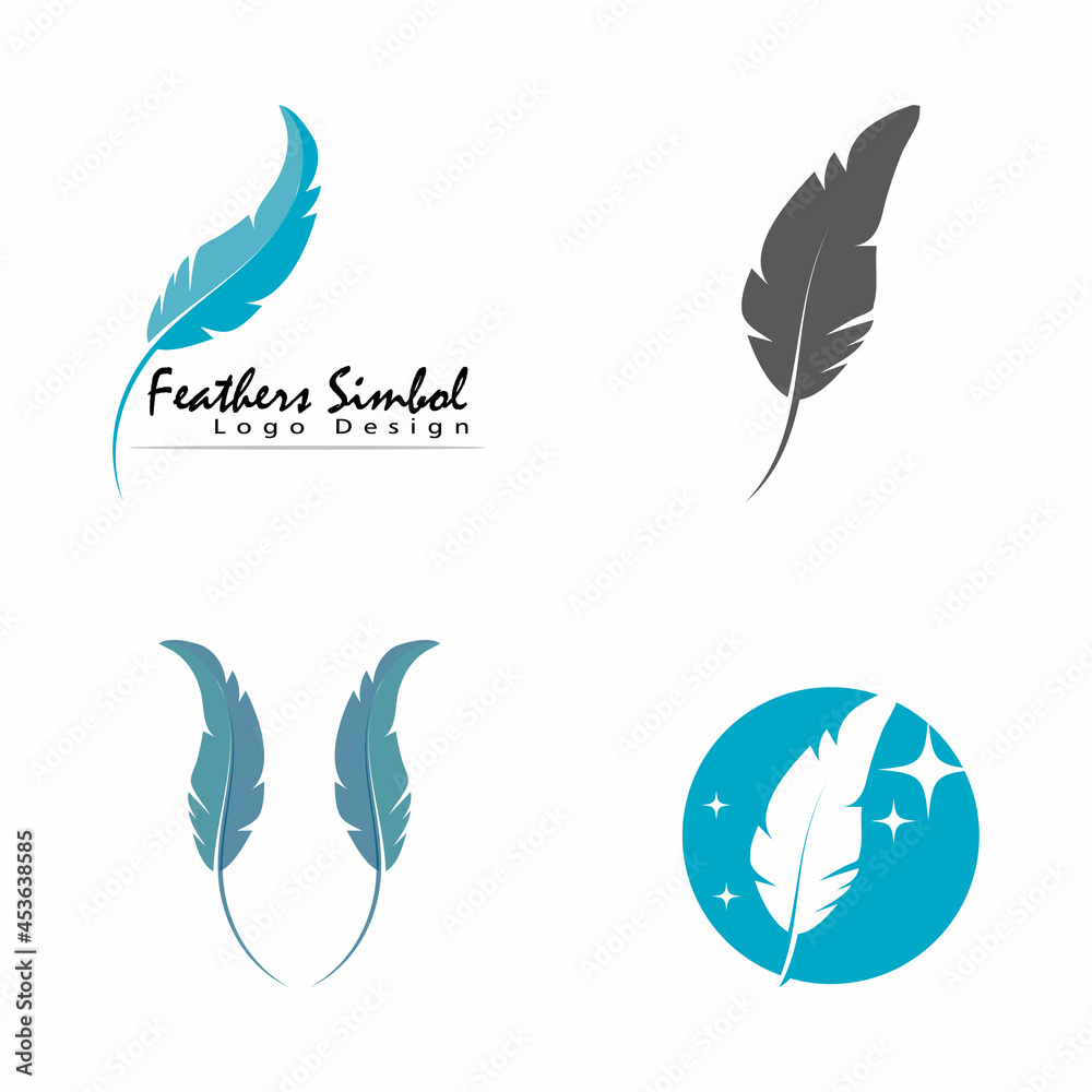 Feathers Logo Template vector symbol nature Feathers Logo Template vector symbol nature