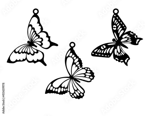 Fotografiet Butterfly templates for earrings or pendants