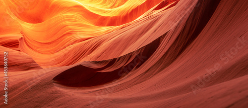 Abstract background of beautiful sandstone walls in famous Antelope Canyon Arizona