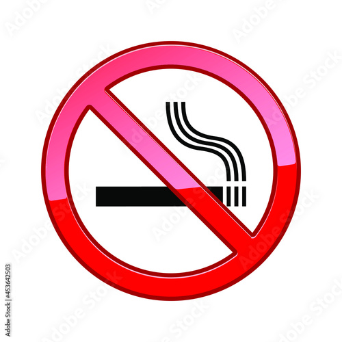 No smoking sign flat vector png isolated on white background