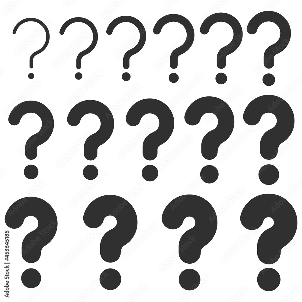 Set of Question Icon. Question mark sign. Vector illustration. Set of Question Icon. Question mark sign. Vector illustration.