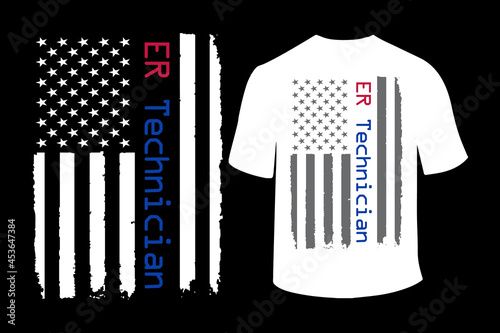 ER Technician T Shirt Design Template
