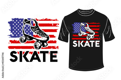 skateboarding t-shirt design template