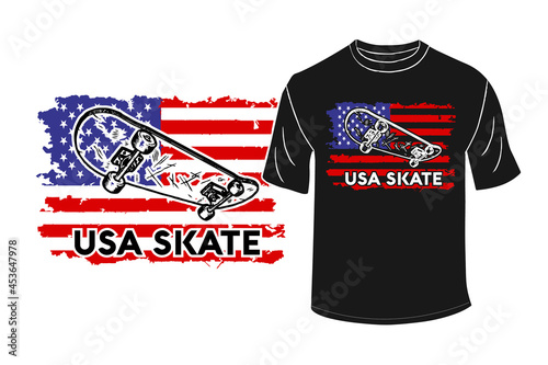USA Skate T-Shirt Design.