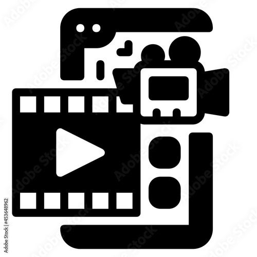 video glyph icon