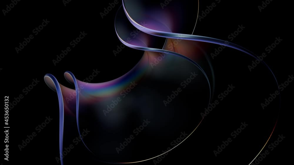 Modern glass-based 3d render. Abstract background with soft reflections and dispersion effect. Modern digital looped video.