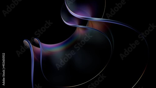Modern glass-based 3d render. Abstract background with soft reflections and dispersion effect. Modern digital looped video.