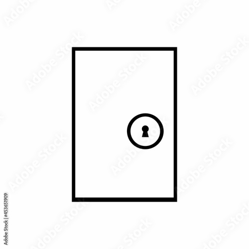minimalist house door with keyhole