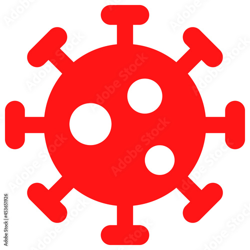 Virus vector illustration. Flat illustration iconic design of virus, isolated on a white background.