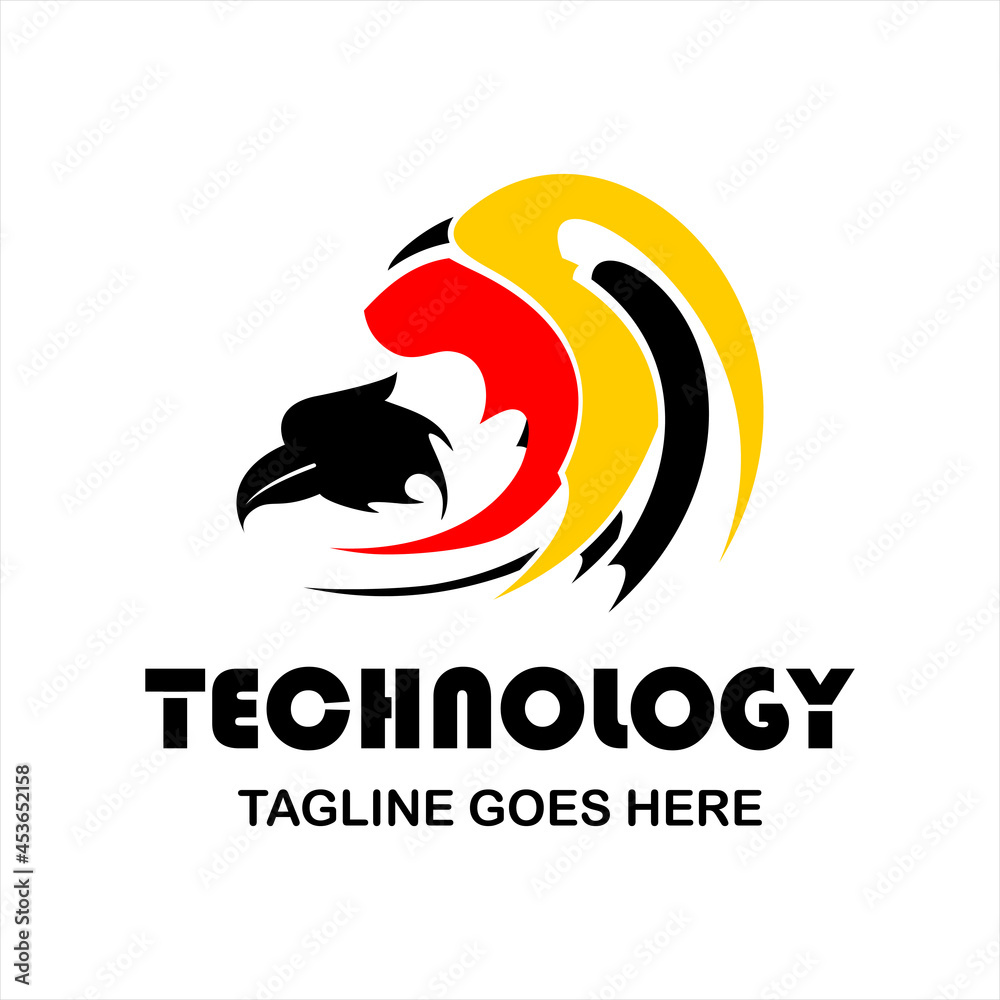 technology vector logo for company or group, abstract logo whirlwind wing eagle illustration, modern template, simple and minimalist logotype, just what you want technology vector logo for company or group, abstract logo whirlwind wing eagle illustration, modern template, simple and minimalist logotype, just what you want
