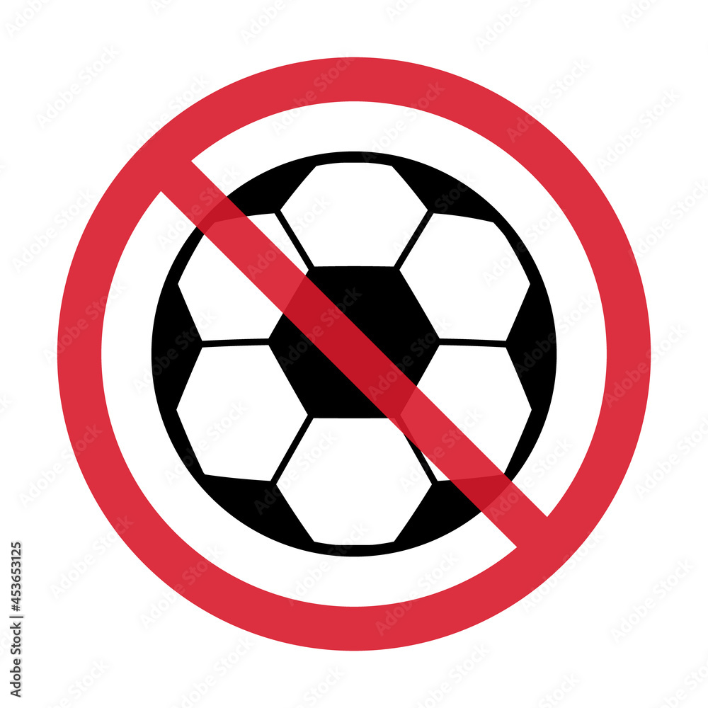 Stop Soccer, football ball symbol, single goal isolated design vector illustration, web game object Stop Soccer, football ball symbol, single goal isolated design vector illustration, web game object