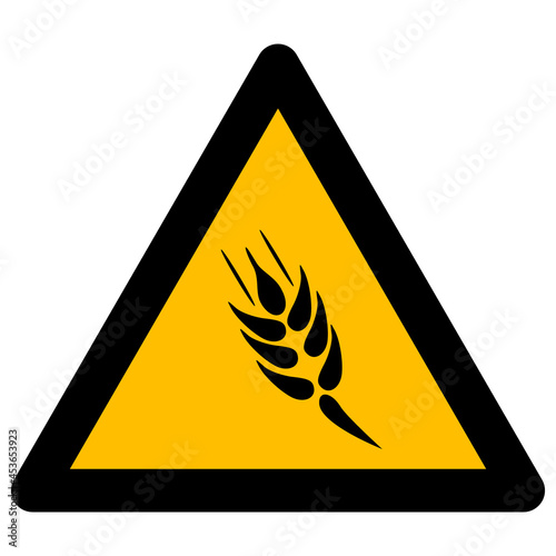 Cereal warning vector illustration. Flat illustration iconic design of cereal warning, isolated on a white background.
