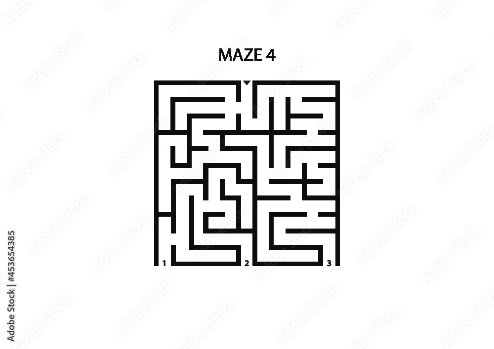 Maze 4, one entrance and three exits Maze 4, one entrance and three exits