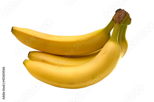 Three bananas isolated on white