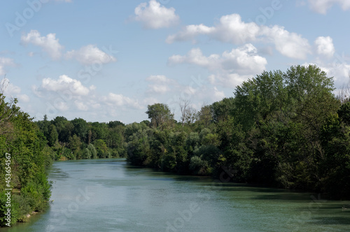 Seine river bank in La Bassée national nature reserve. Ile-de-France region