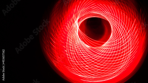 Abstract: Intriguing Swirls of Color on a Black Background