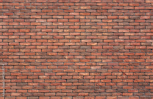 Red brick wall texture background. Abstract architecture panoramic texture