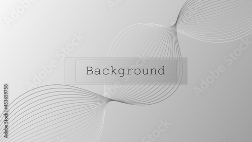 Background with wavy lines. Gradient template in style of fine geometry. Layout with figure in form of DNA. Modern abctract flat vector illustration isolated on white background