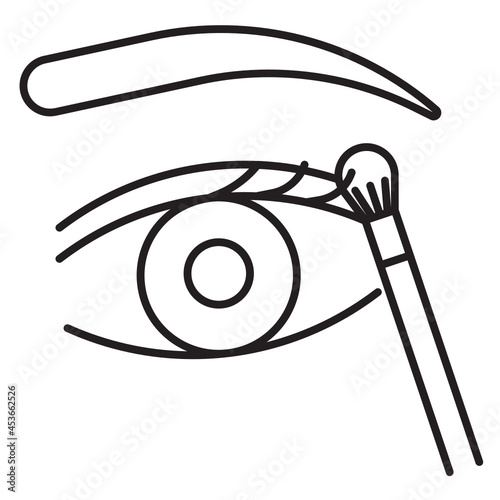 eyeshadow brush and eye