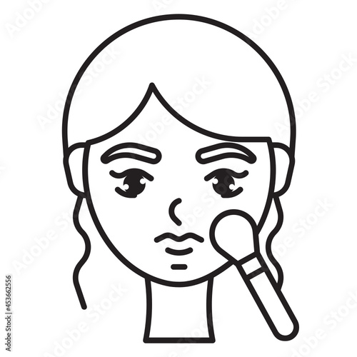 make up with brush